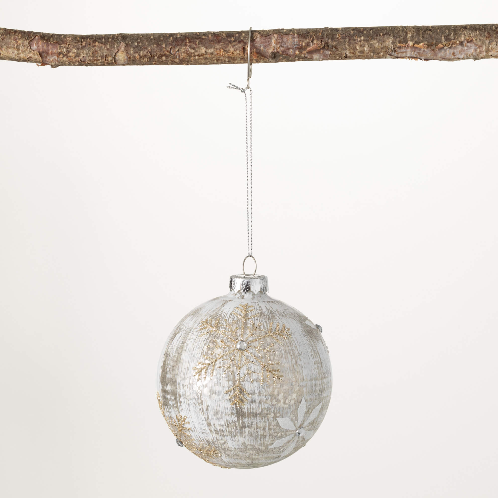 VINTAGE GLASS BALL ORNAMENT