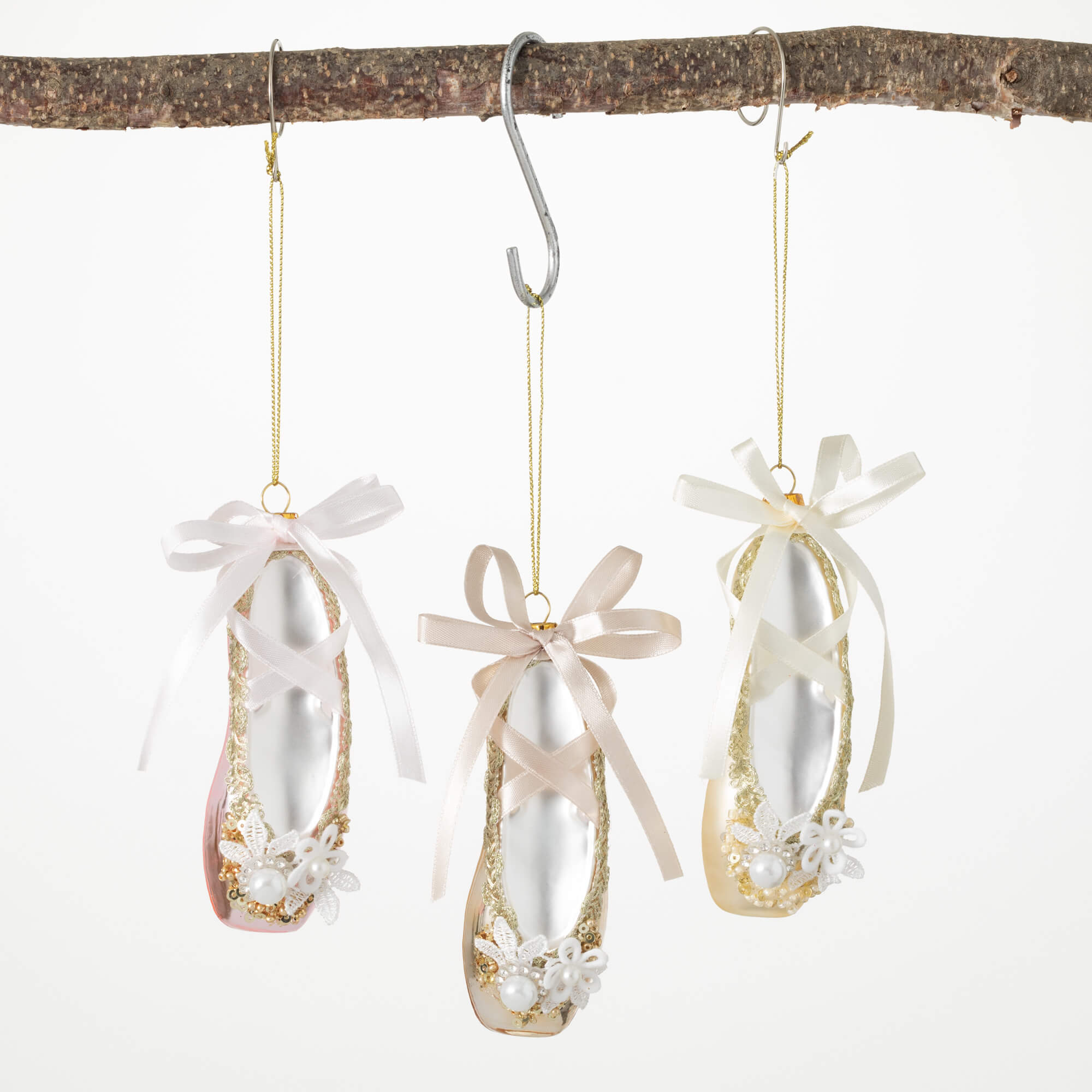 PASTEL BALLET SHOE ORNAMENTS