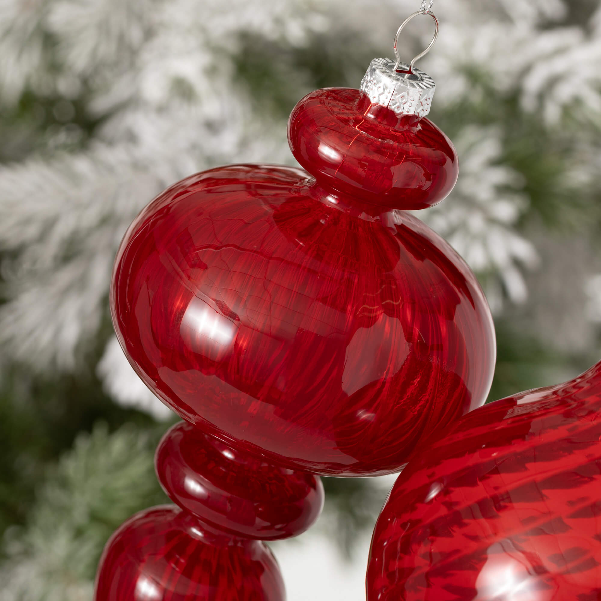 Wholesale Finial Ornament Ornaments Red Glass Sullivans