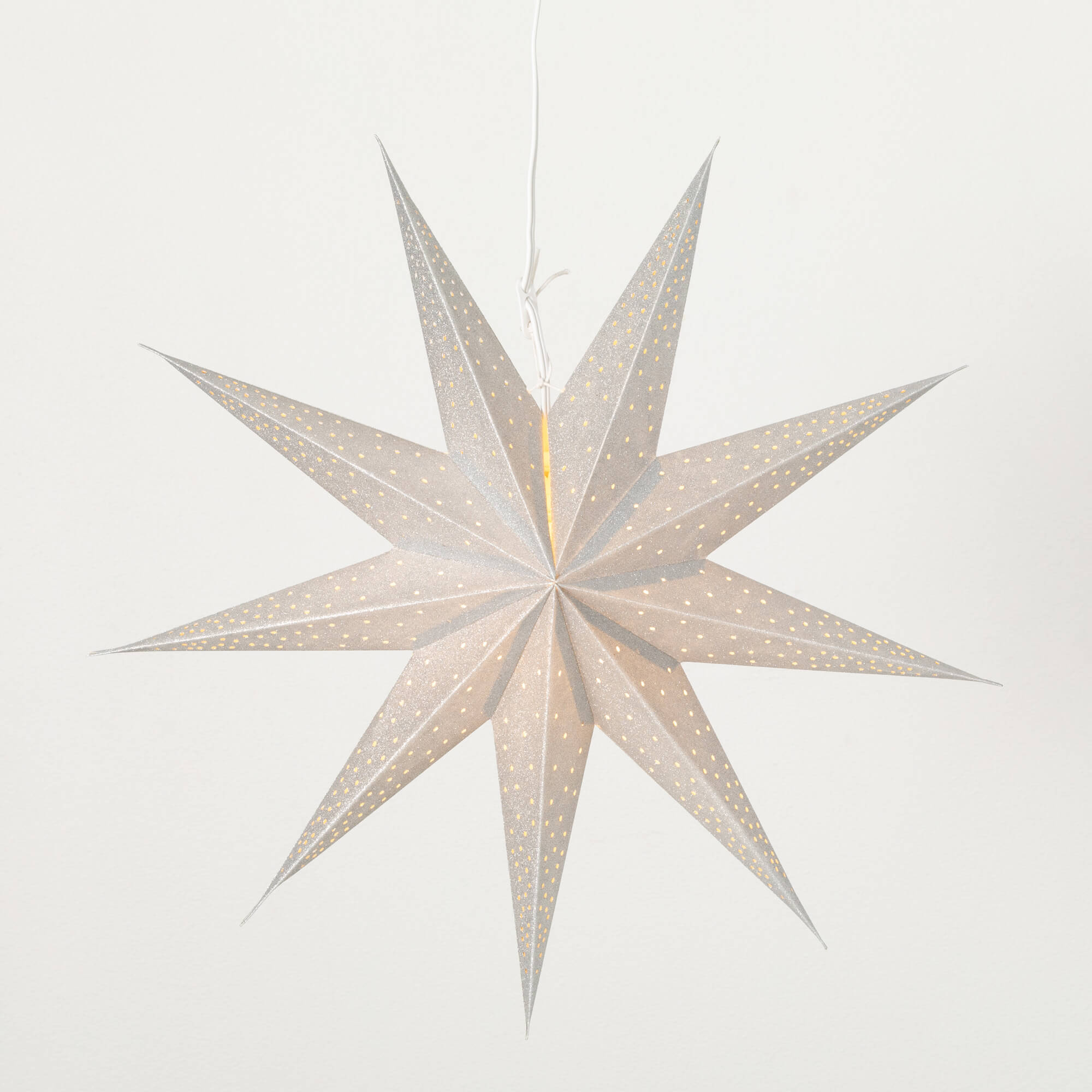 24" SILVER PAPER STAR ORNAMENT