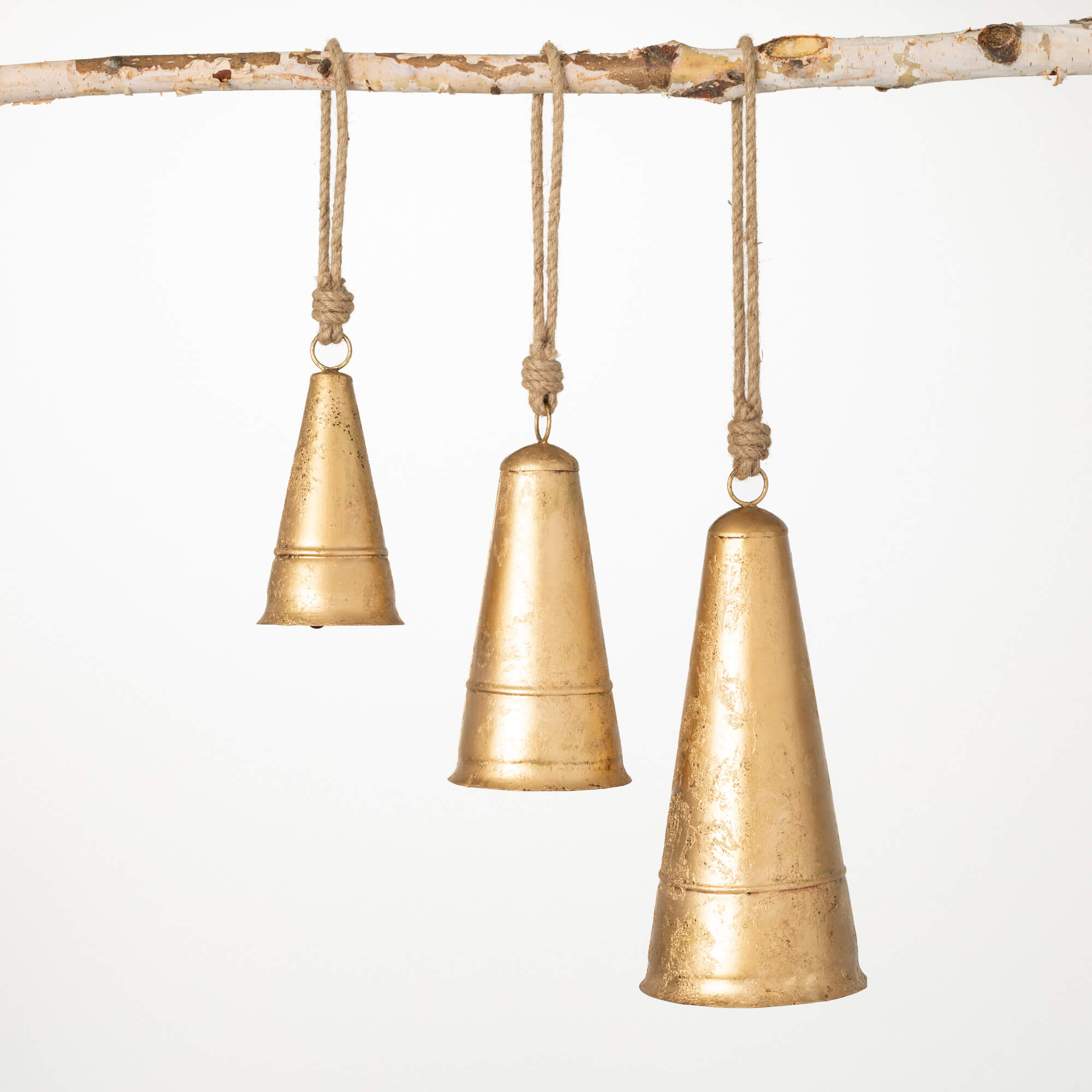 GOLD BELL ORNAMENT SET OF 3