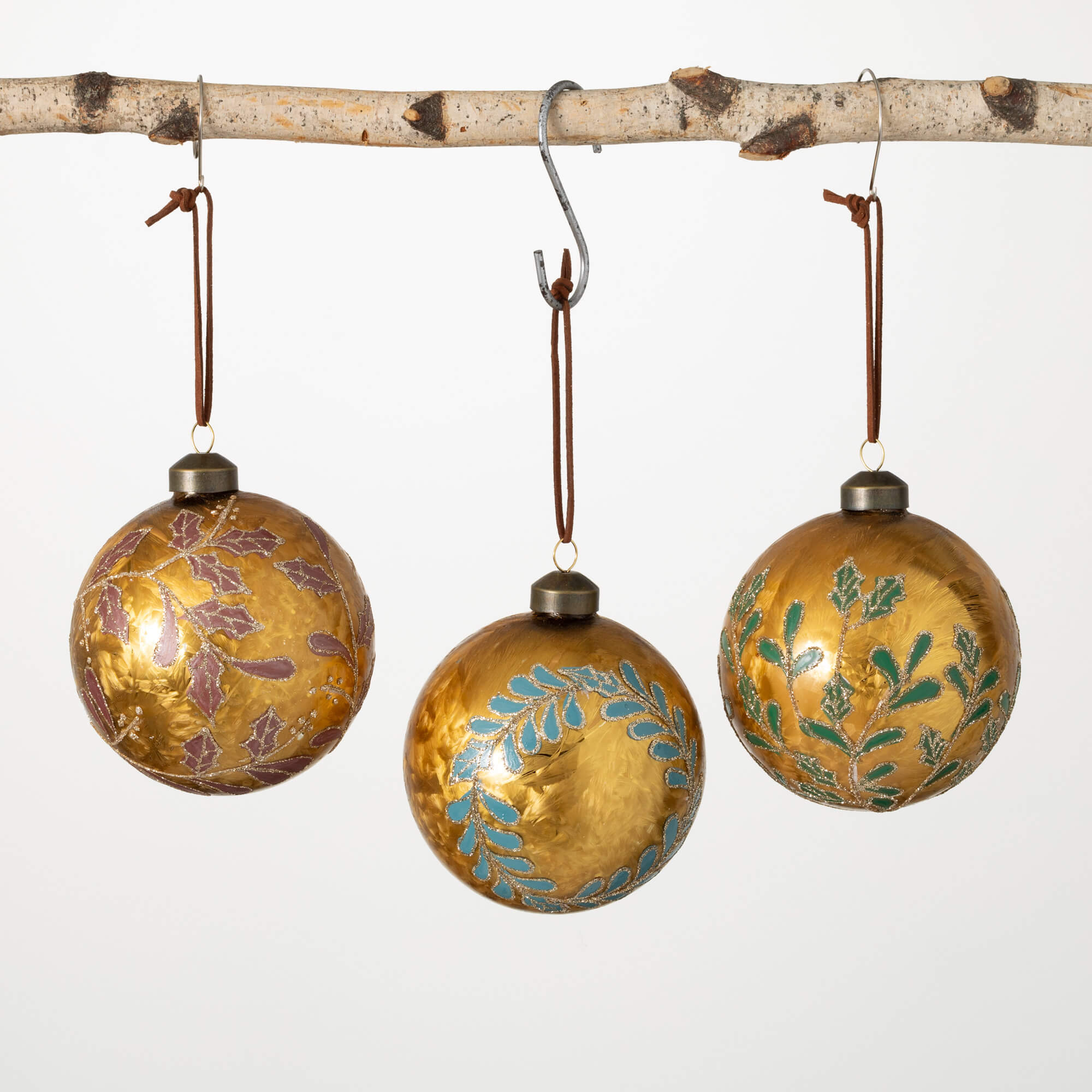 BOTANICAL BALL ORNAMENT Set 3