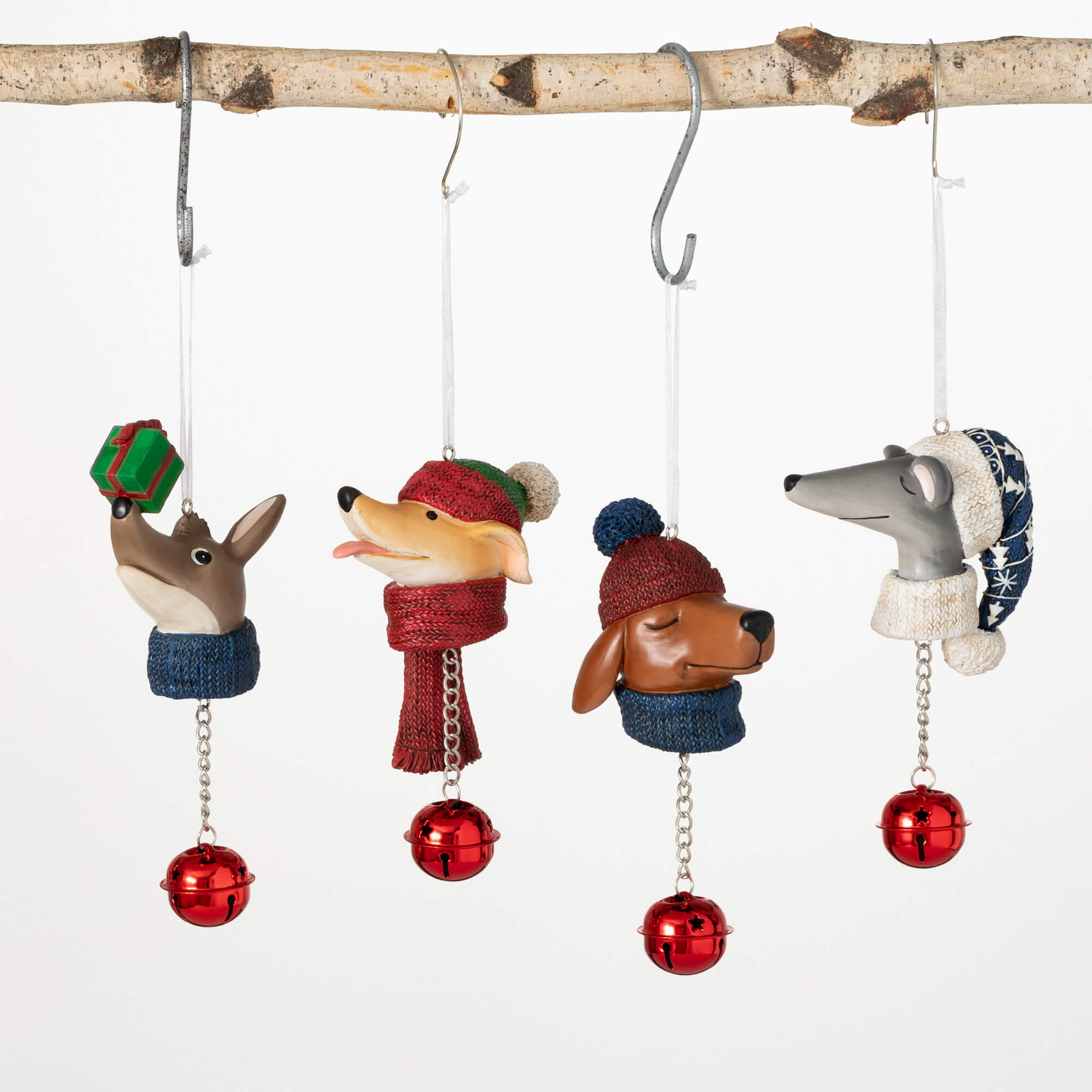 HOLIDAY DOGS BELL ORNAMENTS 4