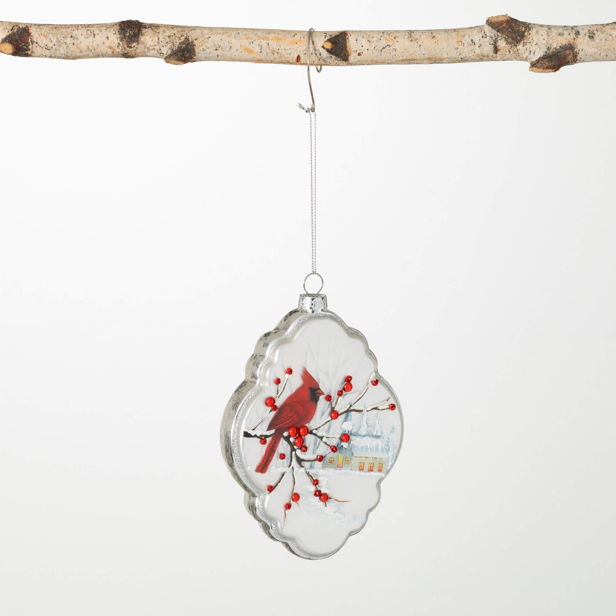 CARDINAL GLASS ORNAMENT