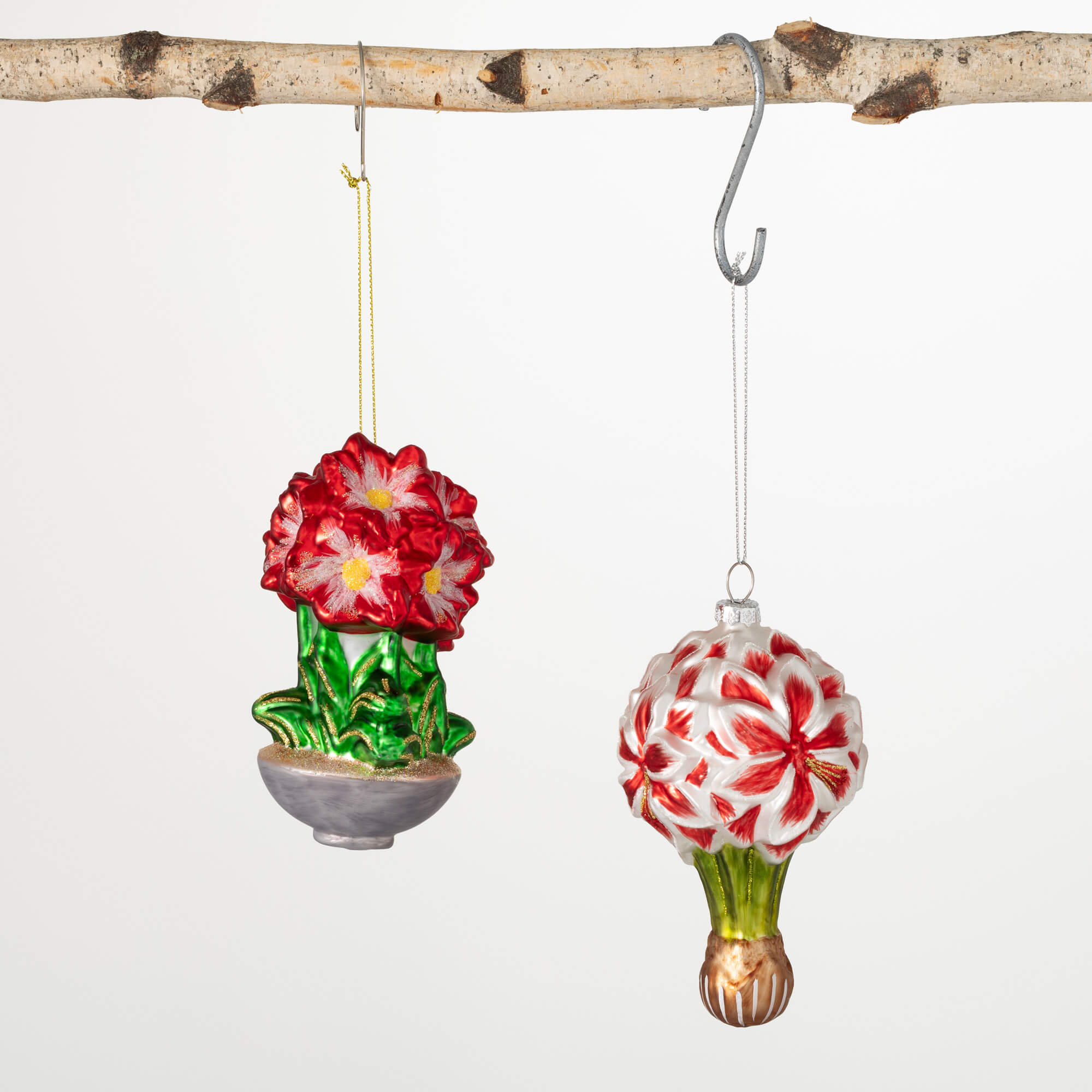 CHRISTMAS FLORAL ORNAMENT SET