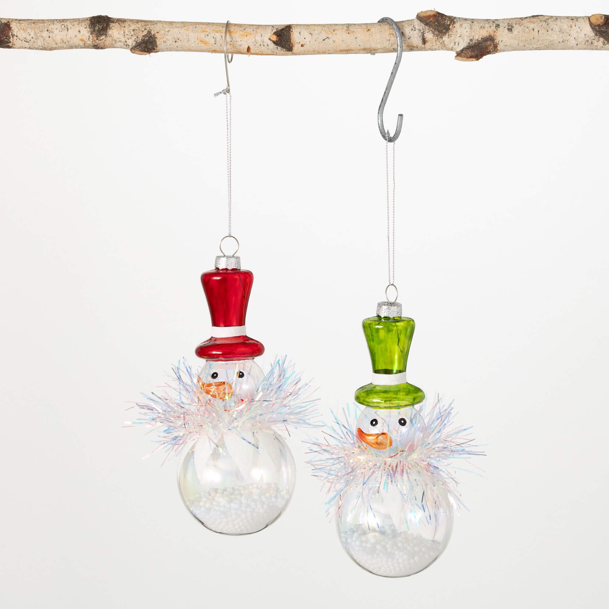 IRIDESCENT SNOWMAN ORNAMENT SE