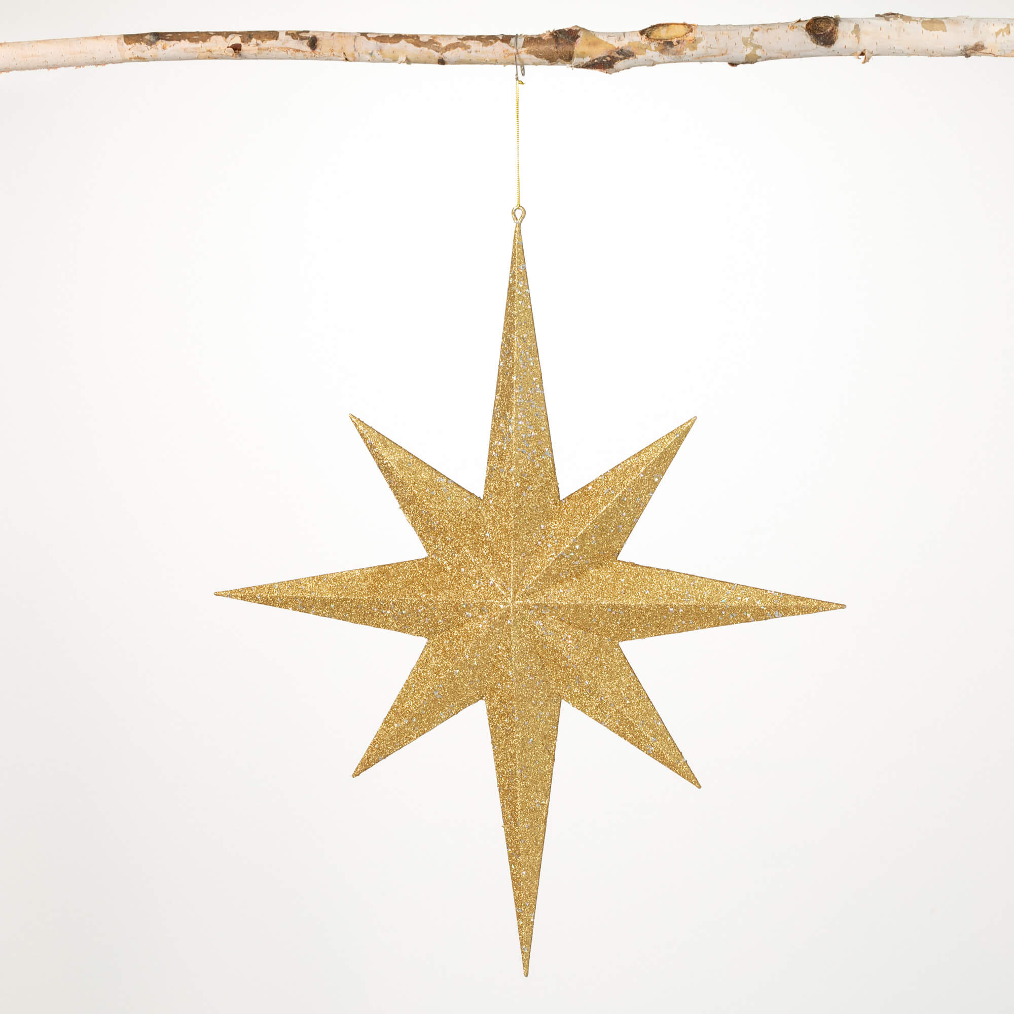 24" GOLD GLITTER STAR ORNAMENT