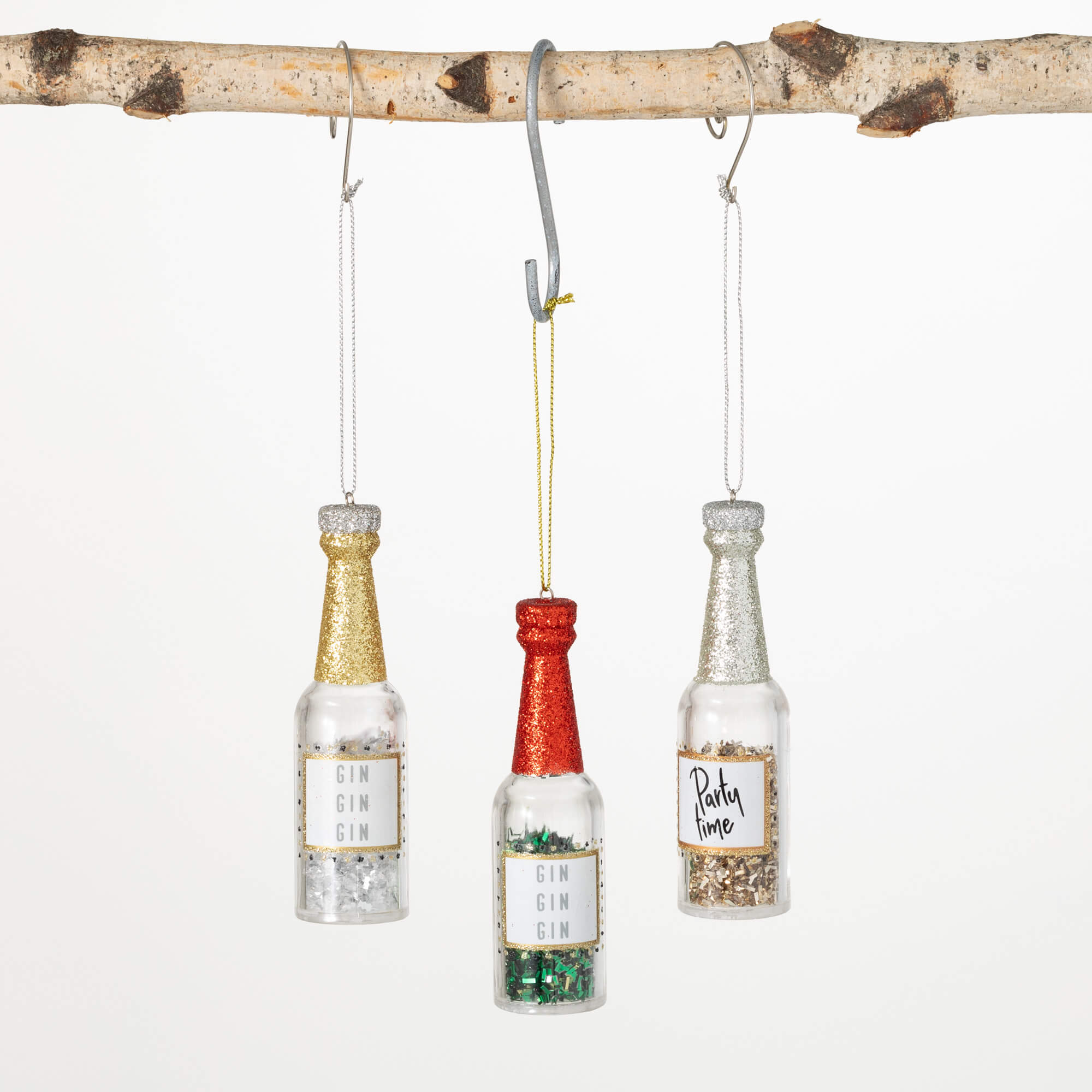 WINE BOTTLE ORNAMENT Set 3