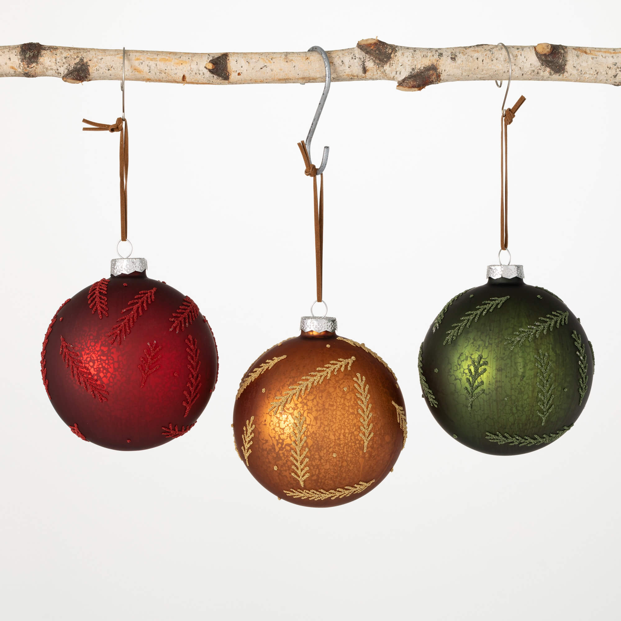 LEAF BALL ORNAMENT Set 3