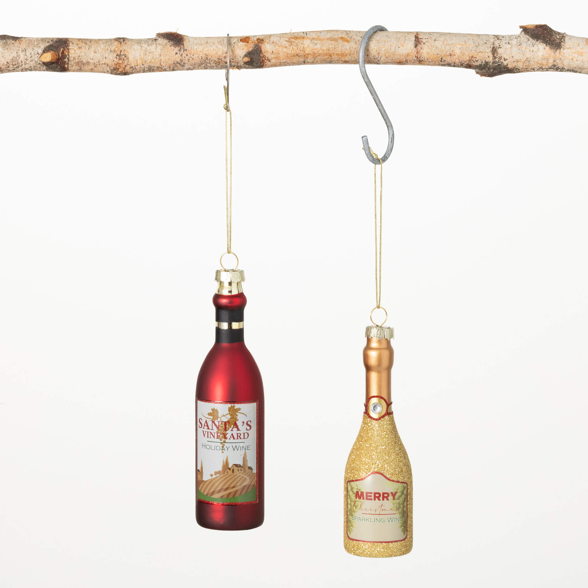 WINE BOTTLE ORNAMENT Set 2