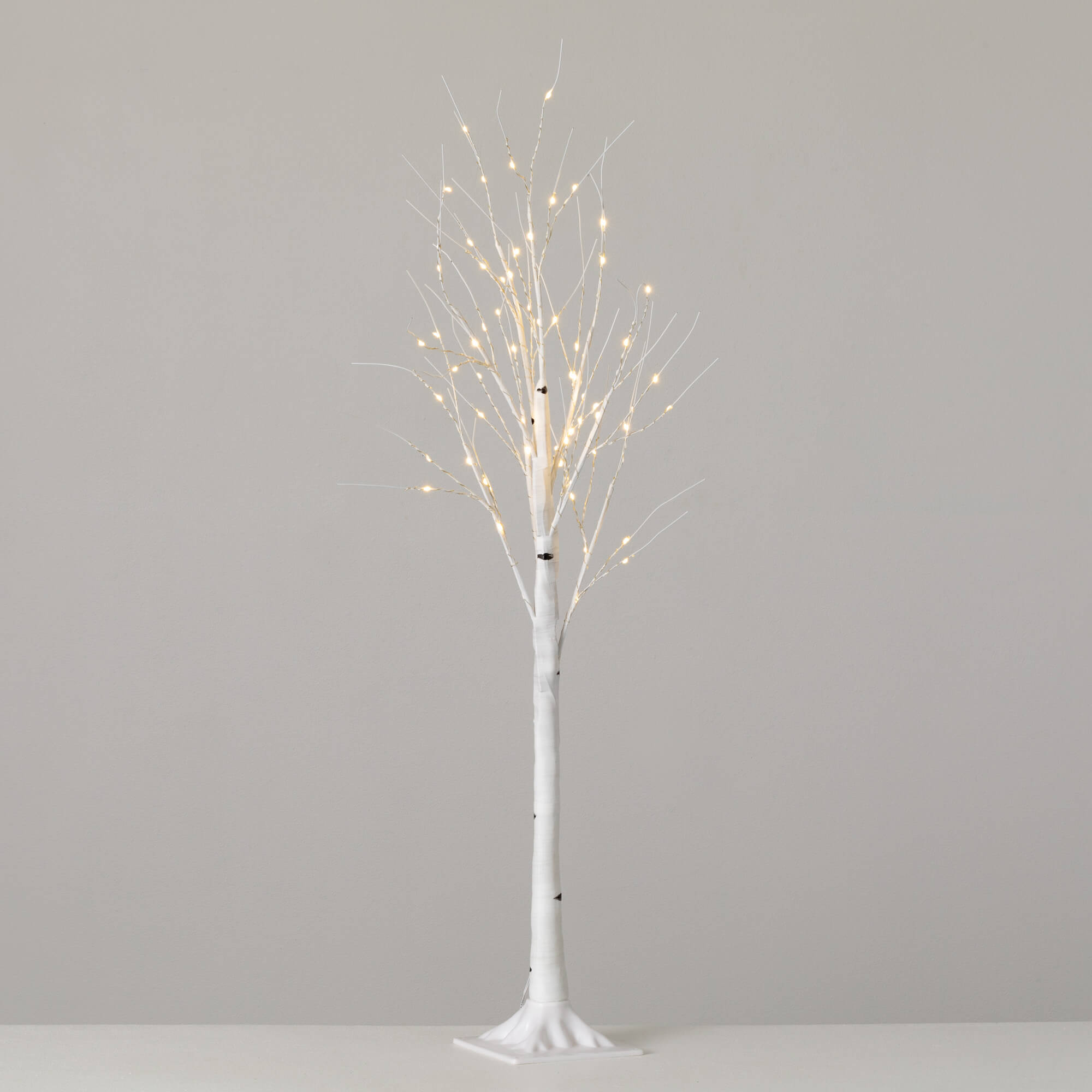 LIGHTED 4' WHITE BIRCH  TREE
