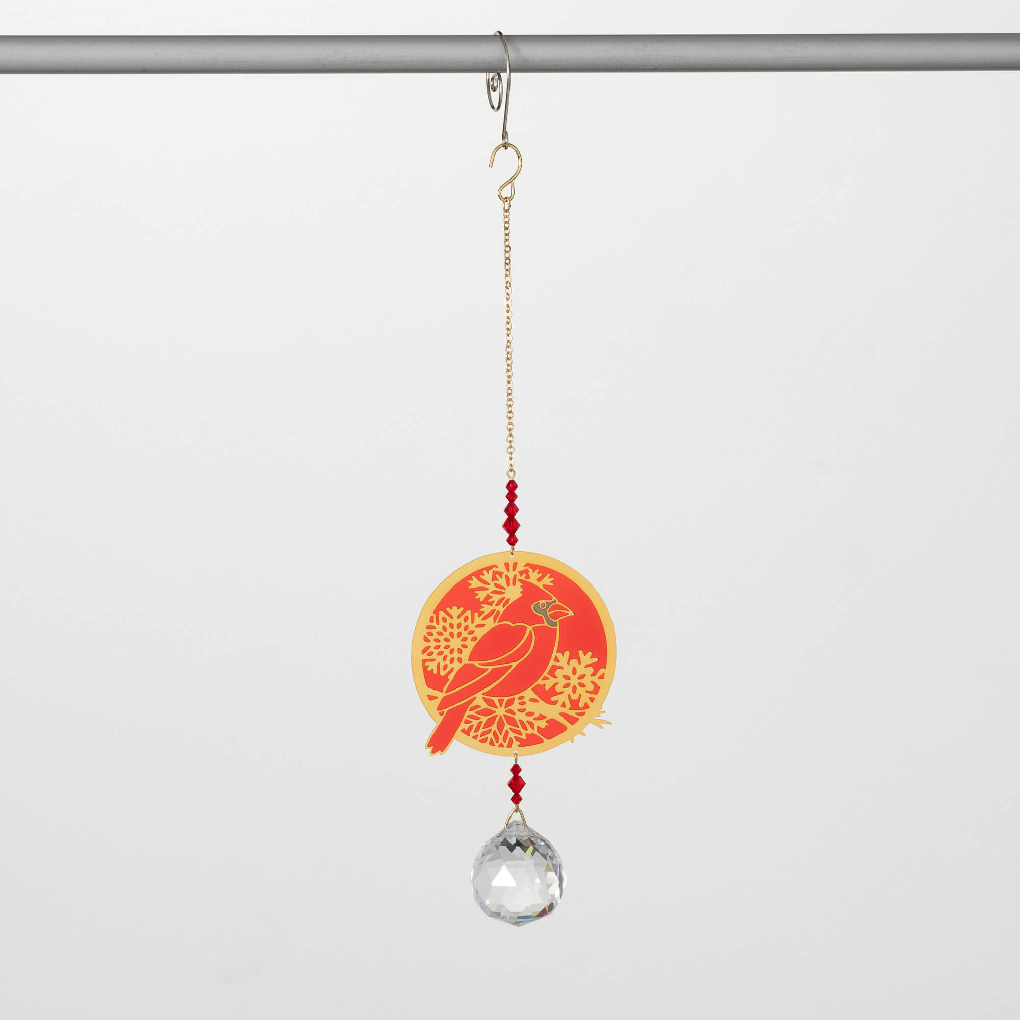 CARDINAL DISC GEM SUNCATCHER