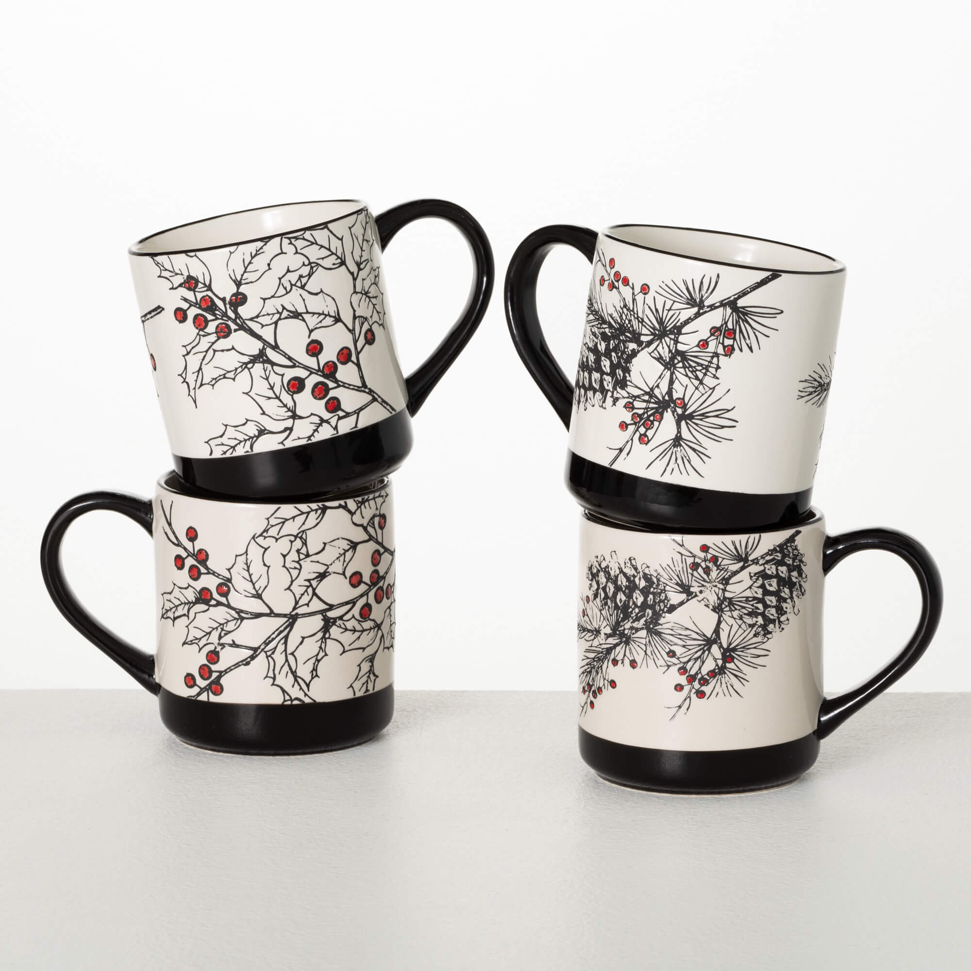 HOLLY PINE MUG Set 4