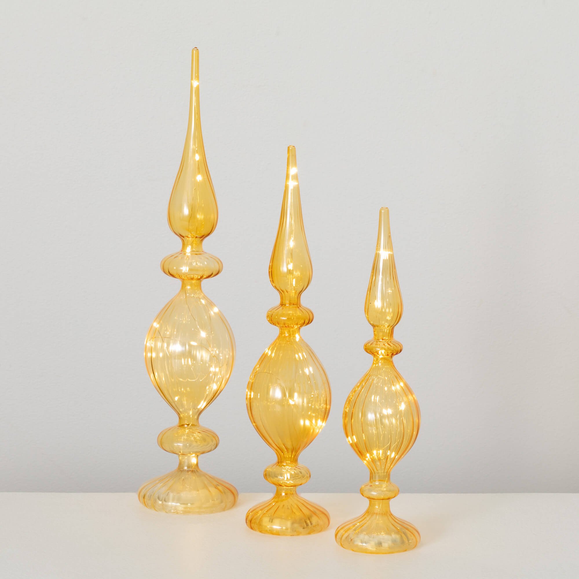 LIGHTED FINIAL Set 3