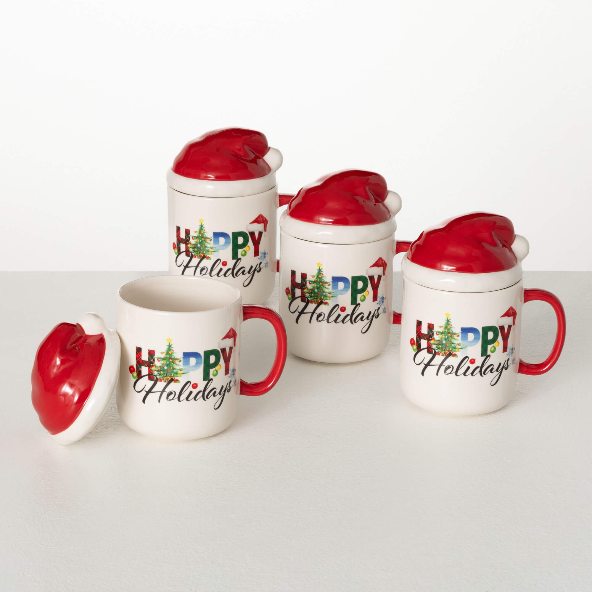 HAPPY HOLIDAYS MUG Set 4