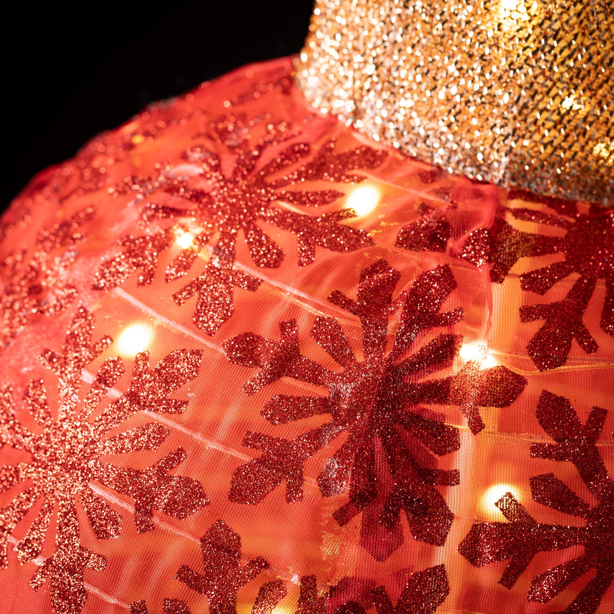 20" RED MESH LED ORNAMENT