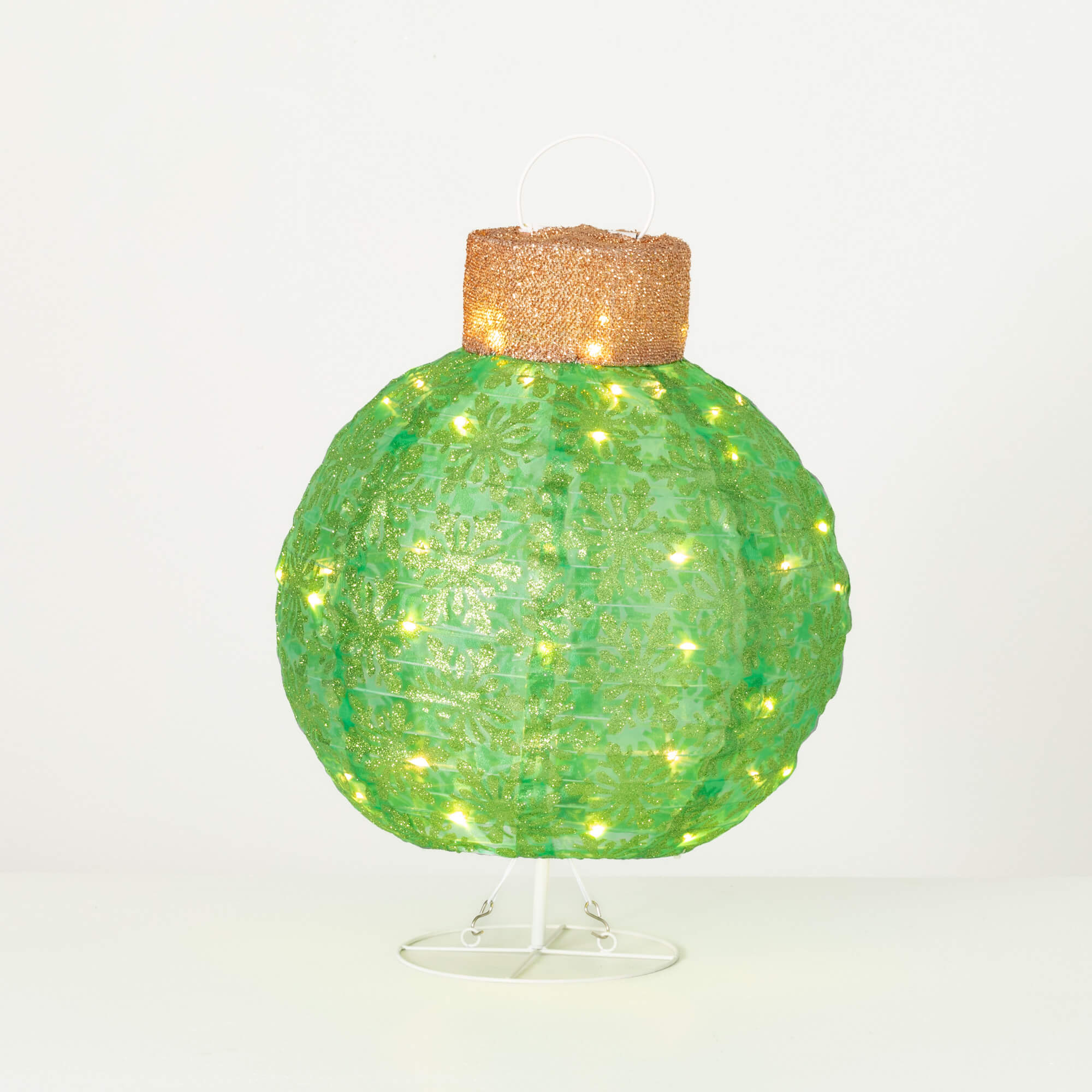 20" GREEN MESH LED ORNAMENT