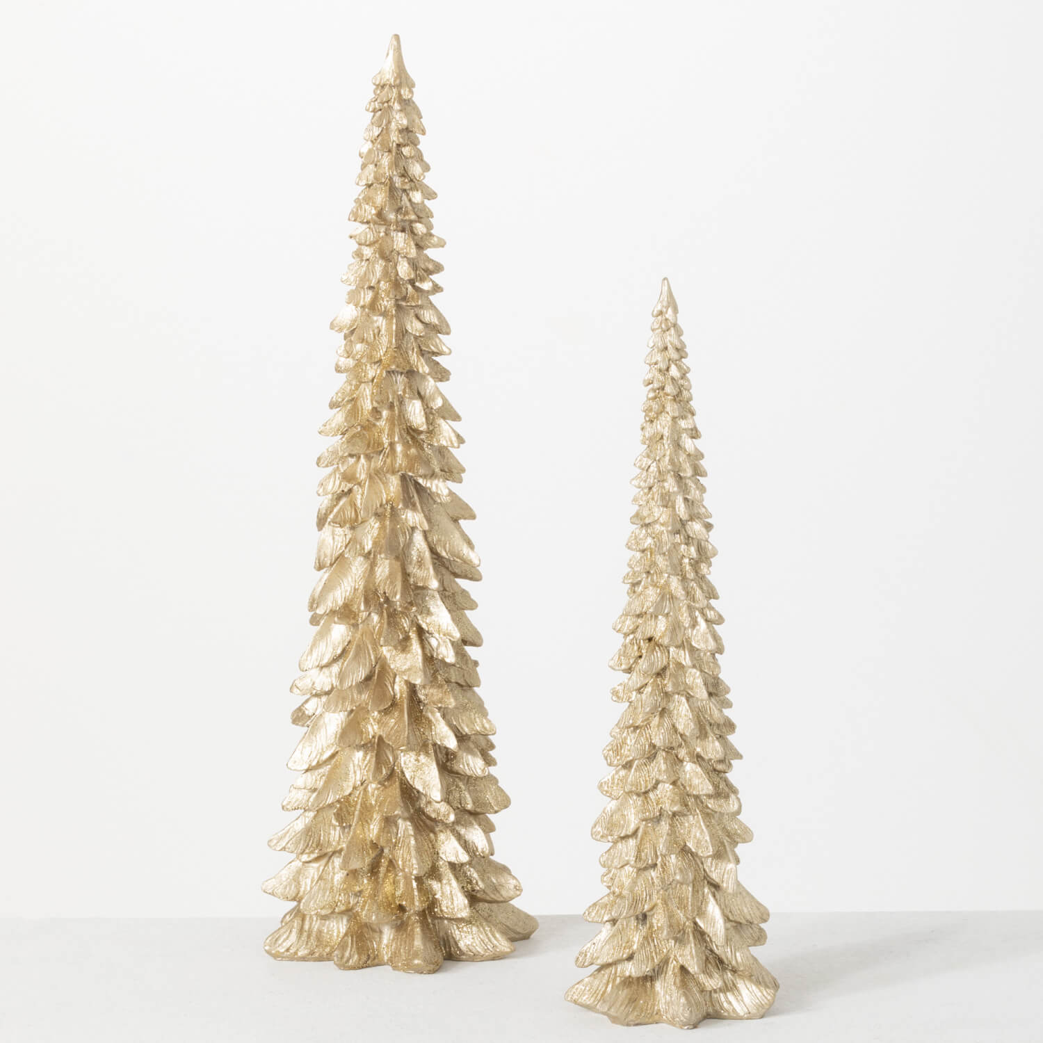 TABLETOP GOLD TREE SET OF 2