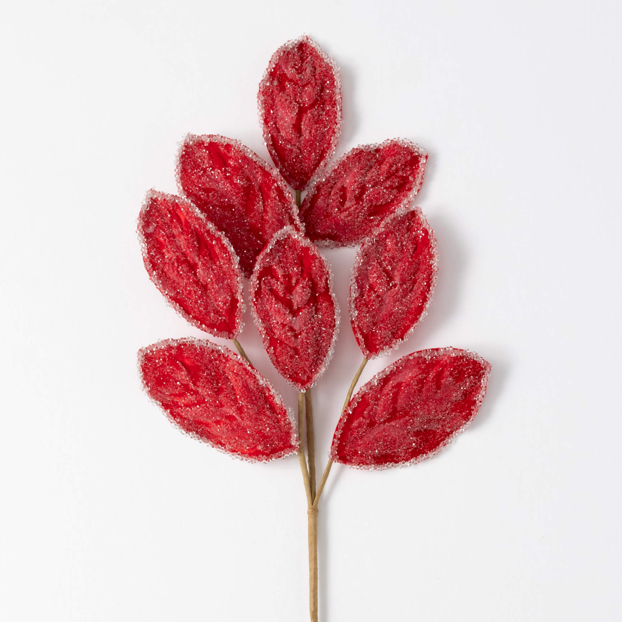 RED GLITTER LEAF SPRAY