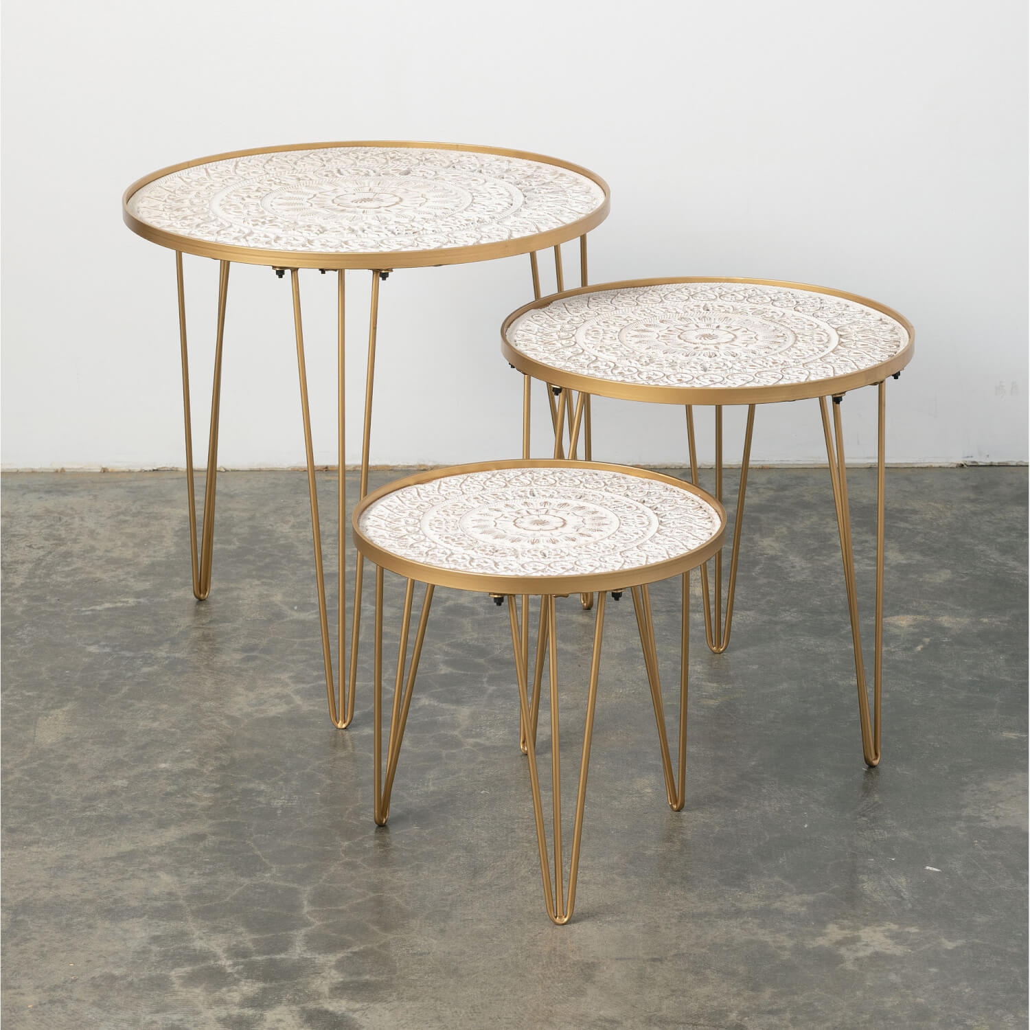 ROUND STACKING TABLES Set 3