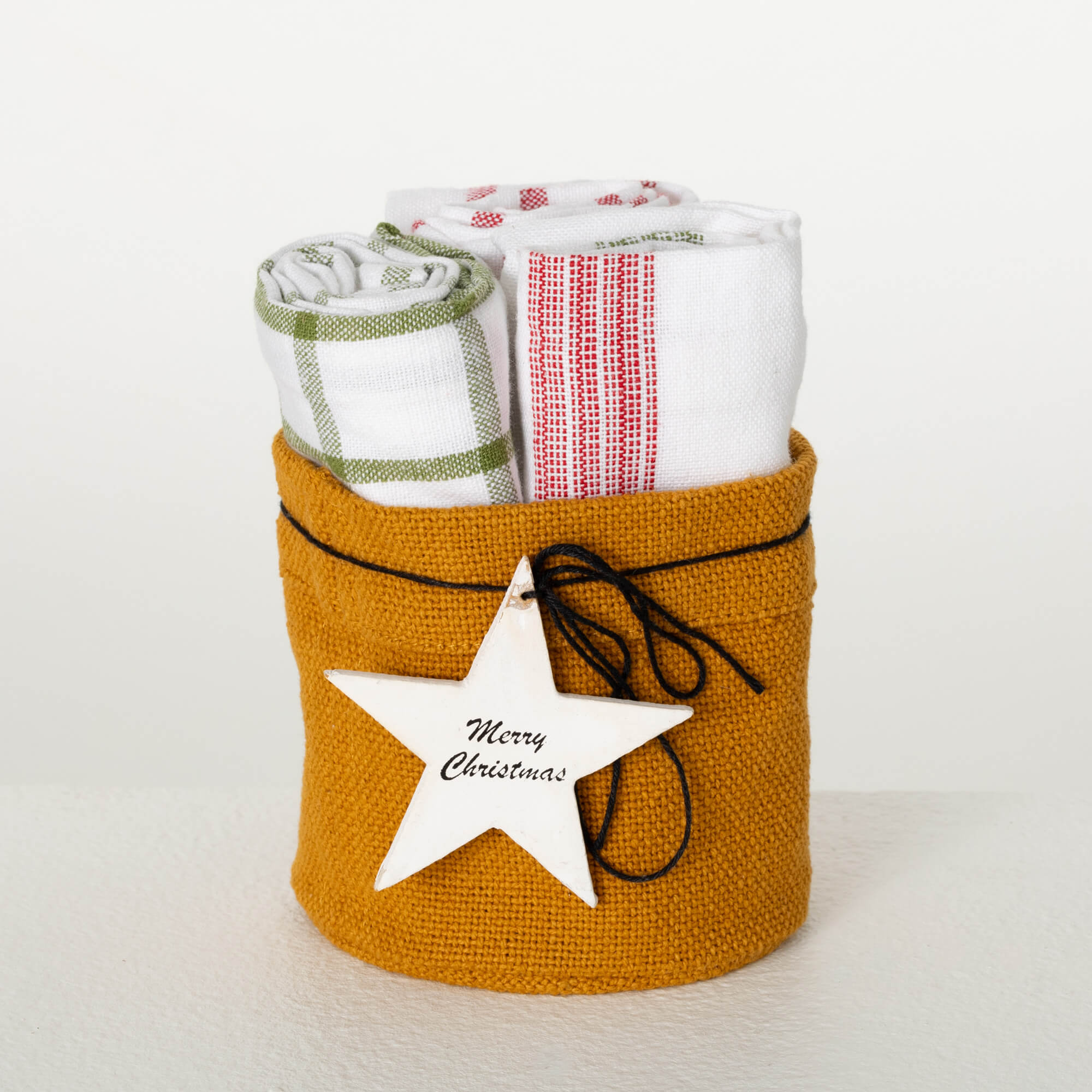 TEA TOWEL IN BASKET Set 3